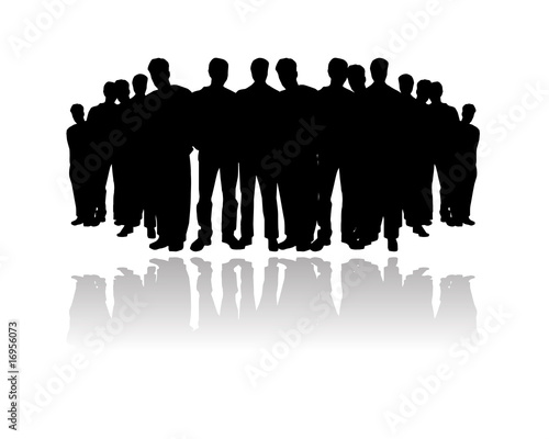 crowd of people. vector people crowd silhouette