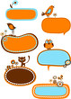 cute retro banners and frames