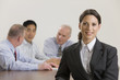 Businesswoman in staff meeting