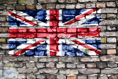  Kingdom on Flag Of The United Kingdom On An Old Brick Wall    Martin Bangemann