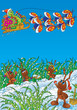 Ants and Caterpillar celebrate Christmas