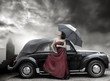 Londyn – lady w deszczu i mgle
