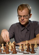 Chess master making smart move ....