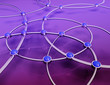 Reseau 3d violet