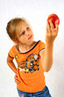 Girl with a fruit