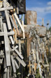 Lithuanian graveyard with wooden crosses