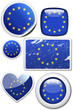 Set of stickers and buttons - European Union Set of stickers and buttons - European Union