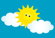 canvas print picture Cute sun
