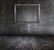 Photo : grunge interior with picture frame