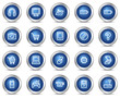 Electronics web icons, blue circle buttons series