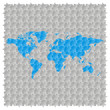 fully editable vector world map with puzzle pattern fully editable vector world map with puzzle pattern