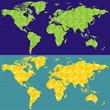 fully editable vector world map with puzzle pattern fully editable vector world map with puzzle pattern