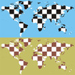 fully editable vector world map with chess pattern fully editable vector world map with chess pattern