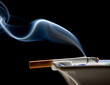 Ashtray and smoke wisp