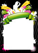Girls party Star flyer green banner Girls party Star flyer green banner