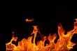 Fire on a black background Fire on a black background