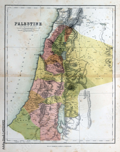 ancient maps of israel. Old map of Palestine, Israel,