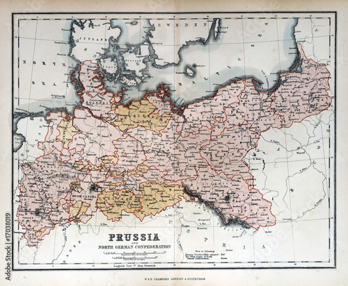 map of poland and germany. vintage maps of poland