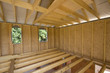 part of a wood house construction