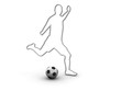 Illustration: Mann silhouette Fussball Mann silhouette Fussball