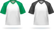 Sporty T-shirts with triangle collar (colored parts). Sporty T-shirts with triangle collar (colored parts).