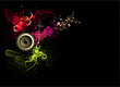 vector city music illustration