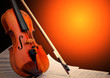 Musical instrument - violin and notes