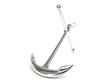 Anchor 3d render isolated on white background