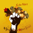 Illustration with fist and Viva Revolucion tex.