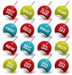 set of beautiful vector starburst round stickers for retail