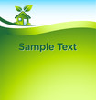 vector GREEN eco house with place for your text 2
