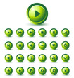 Vector GREEN Glossy Icon Set for Web Applications