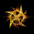 Abstract fractal fire star background