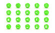 Green shiny gloss icons for web design