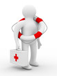 doctor on white background. Isolated 3D image