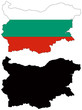 vector  map and flag of bulgaria