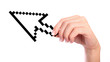 Computer cursor in hand Computer cursor in hand