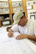 Man calculating