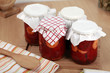 Delicious sweet red pepper pickles jars Delicious sweet red pepper pickles jars