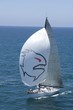 Yacht competes in team sailing event, California