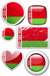 Belarus - Glossy and colorful stickers with reflection set Belarus - Glossy and colorful stickers with reflection set