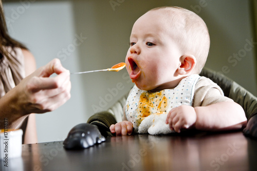 Baby Einstein Videos Month  on Six Month Old Baby Eating Solid Food    Kablonk Micro  17117837   See