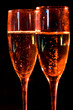 Flutes with champagne