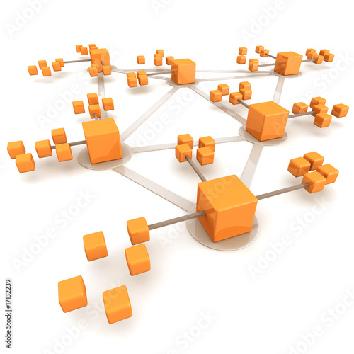 Photo: Business network concept Business network concept