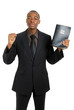 Photo: Man holding a bible preaching the gospel Man holding a bible preaching the gospel
