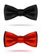 Black & red bow-tie. Vector, contains gradient mesh. Black & red bow-tie. Vector, contains gradient mesh.