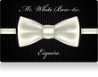 Business card sample with white bow-tie. Vector, meshes used. Business card sample with white bow-tie. Vector, meshes used.