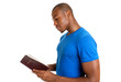 Young man studying the bible Young man studying the bible