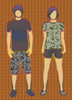 Girl and Boy in schrill