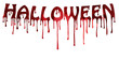 Halloween inscription, bloody text.